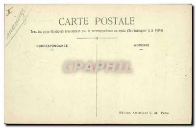 Paryż (8e arrt) — Katedra Madeleine i Statua Julesa Simon — Wydawnictwo Artystyczne C. M. — Rewers
