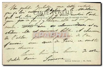 Paryż (8e arrt) — Katedra Madeleine i Statua Julesa Simon — C. M. — Rewers
