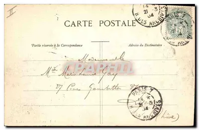 Paris - O Square Montholon - G. I. — Verso