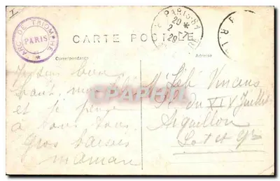 Paryż — Wieża Eiffla — J.H. wydawca, n° 133 — Rewers