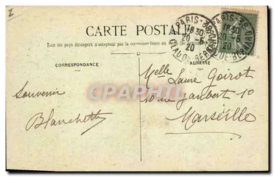 Paris (6e arrondissement) — A Fonte Médicis — C. M. n° 530 — Verso