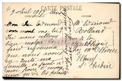 Paryż (V°) — Hotel Cluny zbudowany w 1490 roku przez Abp. Jacquesa d'Amboise — LL. n° 98 — Rewers