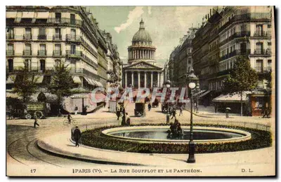 Paryż (V°) — Rue Soufflot i Panthéon — D. L. n° 17