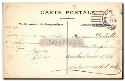 Paryż (V°) — Rue Soufflot i Panthéon — D. L. n° 17 — Rewers