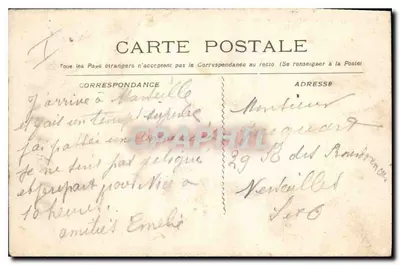 MARSEILLE - La Joliette. O Cais de Embarque. L. - 882 — Verso