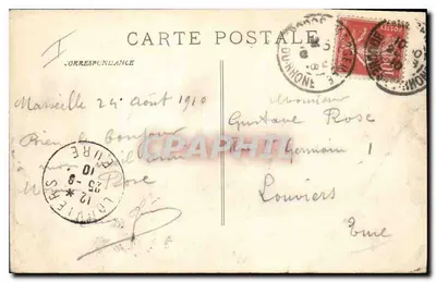 Marsiglia - La Cattedrale — vista del porto e dei moli — editore non identificato, n° 24 — Verso