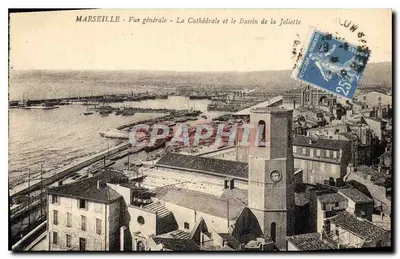 Marseille - Widok ogólny - Katedra i Basen Joliette — Wydawca: Raphaël