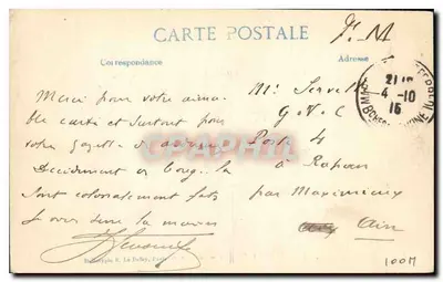 Marseille — Coup de Mer na przystani — wydawca BLD, nr 1434 — Rewers
