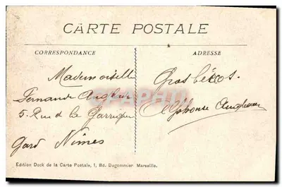 Marseille - La Jelée, Efekt fal — Wydawnictwo Dock de la Carte Postale, nr 1744 — Rewers