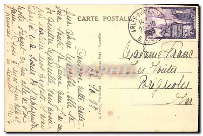 Marseille — De Basiliek van Onze Lieve Vrouwe van de Wachtpost — A. Tardy, Foto van de Haven, n°21 — Achterkant
