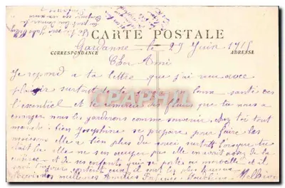 Marseille — Fontein Cantini, centraal motief de Rhône — Craphil, n° 277 — Achterkant