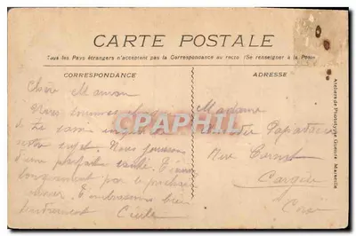 Die Bassins de la Joliette, Ansicht vom Pharo — Verlag: Architrade Phototypie Grenne, Marseille — Rückseite