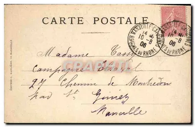 Marseille — Das Schloss — Edition C. Marlière, Nr. 22 — Rückseite