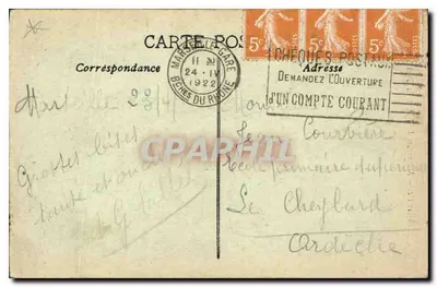Marseille — Ascenseurs de N.-D. de la Garde — Édition République Française — Verso