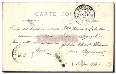 Marseille - D. de la Garde — P. Ruat, édit., Marseille, n° 13bis — Verso