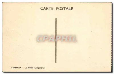 Marseille — Pałac Longchamp — wydawca nieznany, numer serii nie widoczny — Rewers