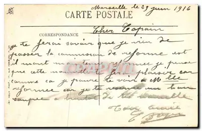 Marselha — Nossa Senhora da Guarda — editor desconhecido, n° de série 3 — Verso