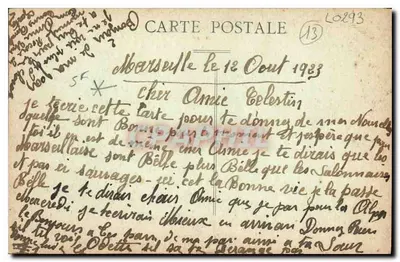 Marseille — Ascenseur de Notre-Dame de la Garde — JFE, n°6 — Verso