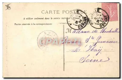 Marselha - Nossa Senhora da Guarda — vista da basílica e do caminho da Garoupe, editor C.M. n°95 — Verso