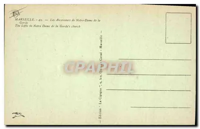 Os Elevadores de Nossa Senhora da Guarda — Marselha — 45 — Verso