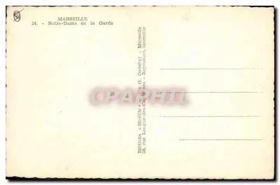 Nossa Senhora da Guarda — Marselha — Edições G. Gandini — Verso