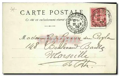Notre-Dame de la Garde — Marselha — editor desconhecido, número de série não visível — Verso