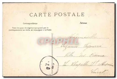 Woud van FONTAINEBLEAU — Kruis van het Kruisweg — E. L. D. — Achterkant