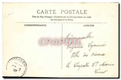 Fontainebleau — Vista del lago dell'Isola — Editore: C. P. T. (n° 11) — Verso