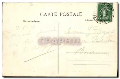 Palácio de FONTAINEBLEAU — Cour des Adieux — Editor B.D. n° 582 — Verso