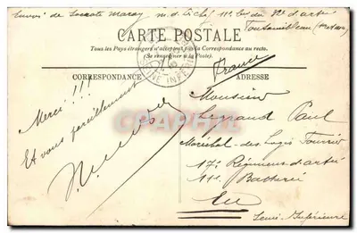 Fontainebleau — Het Paardenvuur — LL. n°366 — Achterkant