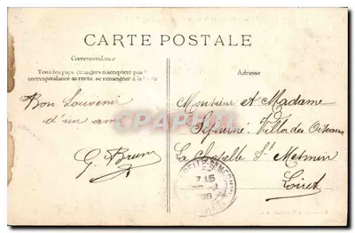 Palácio de Fontainebleau — Lago das Carpas — René Cade à Pontonx — Verso