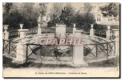 Pałac w FONTAINEBLEAU — Fontanna Diane — wydawca nieznany, nr 12