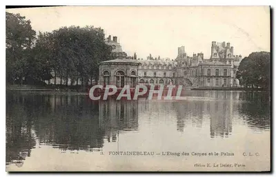 Fontainebleau — Jezioro Karpów i Pałac — Ridéo E. Le Deley, Paryż, nr 3