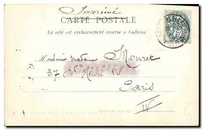 Fontainebleau — Jezioro Karpów i Pałac — Ridéo E. Le Deley, Paryż, nr 3 — Rewers