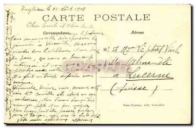 Versailles — Palácio do Grande Trianon — Mme Moreau, editor Versailles — Verso