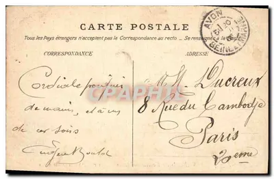 El bosque de Fontainebleau — L'Œil d'Argus (Mont Aigu) — Editor no identificado, n° 375 — Reverso