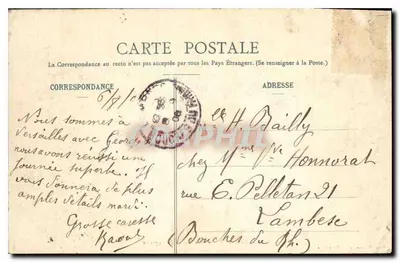 Parque de VERSAILLES. - O Bassin de Netuno — editor não visível, número de série ilegível — Verso