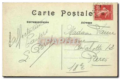 Parc de Versailles — O Bassin de Netuno — Editor L. Lück, n°52 — Verso