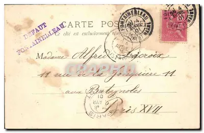 Gruta del Cazador Negro — Fontainebleau — B.F. Paris — Reverso