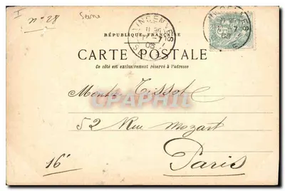 Vintage Postcard Vincennes Statue of Daumesnil — Back