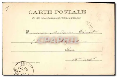 Vincennes — Torre e Cappella — F. Fournier, Parigi — Verso