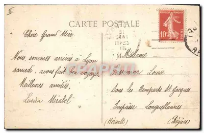 LYON — wzgórze i Bazylika NMP Fourvière — Rewers