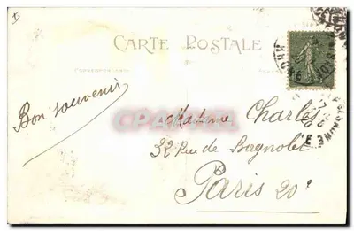 LYON O Grande Teatro — editor Carrier, modelo depósito — Verso