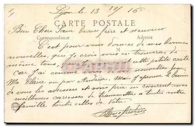 Lyon - Prefektura — B.F., Paryż, nr 36 — Rewers