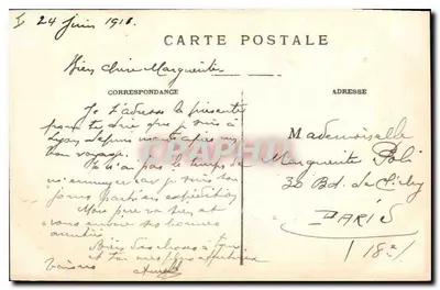 LYON — La Préfecture — E.R. — Éditeur E.R. n°139 — Rewers