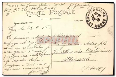 Lyon — Plac Républiki i Pomnik Carnota — E. R. — Rewers