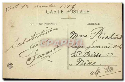 LYON — Pomnik Republiki — Plac Carnot — wydawca: C. LEPETITE-PAUL — Rewers