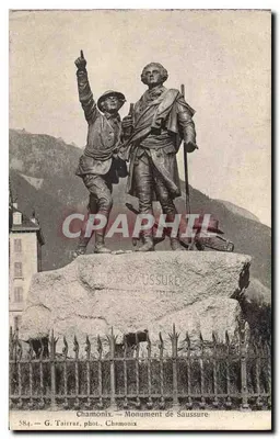 Chamonix — Pomnik Saussure — G. Tairraz, fot. Chamonix, nr 584