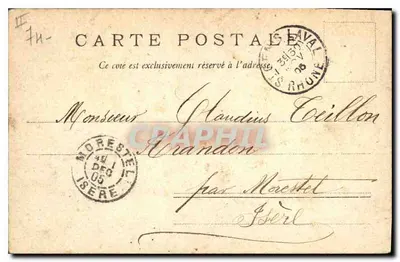 Chamonix — Montanvert i morze lodowe — wydawca nieznany, nr 192 — Rewers