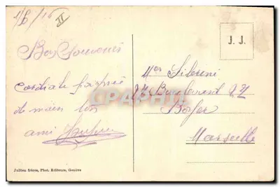 Glacier des Bossons i Aiguille du Midi — Chamonix — J.J. 7775 — Rewers